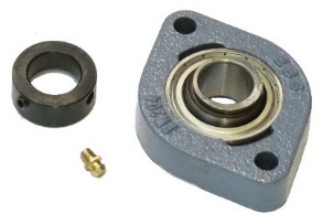 Twin hole flange casing with bearing